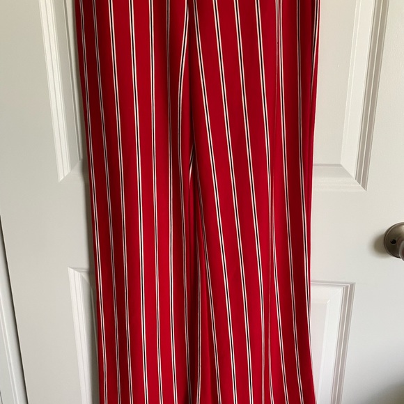 WAYF Where Are You From Red Combo Striped Long Jumper Jumpsuit Size S NWOT - Picture 6 of 7